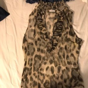 Turtleneck sheer blouse size LG